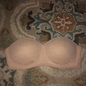 Victoria’s Secret nude lace Bando bralete cream
